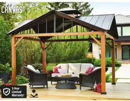 Canadian Tire Alverstone Hard-Top Gazebo with Woodgrain Finish offer