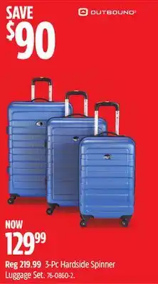 Canadian Tire Outbound 3-Pc Hardside Spinner Luggage Set offer