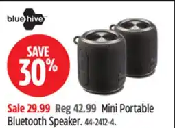 Canadian Tire Blue Hive Mini Portable Bluetooth Speaker offer