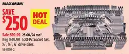 Canadian Tire Maximum 500-Pc Socket Set offer