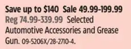 Canadian Tire MotoMaster Selected Automotive Accessories and Grease Gun offer