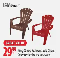 Canadian Tire for LIVING King-Sized Adirondack Chair offer