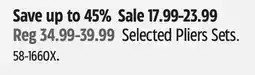 Canadian Tire Selected Pliers Sets offer