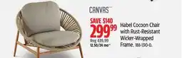 Canadian Tire CANVAS Habel Cocoon Chair with Rust-Resistant Wicker-Wrapped Frame offer