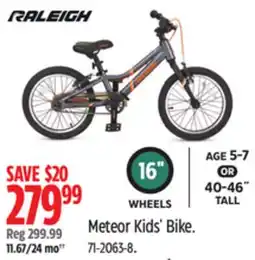Canadian Tire RALEIGH Meteor Kids' Bike offer