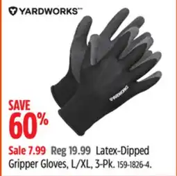 Canadian Tire Yardworks Latex-Dipped Gripper Gloves offer