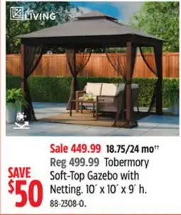 Canadian Tire Tobermory Soft-Top Gazebo with Netting offer