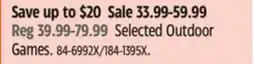Canadian Tire Selected Outdoor Games offer