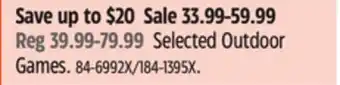 Canadian Tire Selected Outdoor Games offer