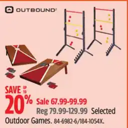 Canadian Tire OUTBOUND Selected Outdoor Games offer