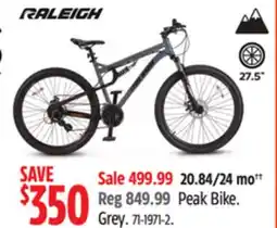 Canadian Tire RALEIGH Peak Bike offer