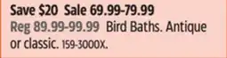 Canadian Tire Bird Baths offer