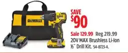 Canadian Tire Dewalt 20V MAX Brushless Li-ion ½ Drill Kit offer