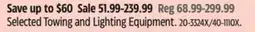 Canadian Tire Selected Towing and Lighting Equipment offer