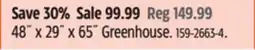 Canadian Tire Miracle-Gro 48 x 29 x 65 Greenhouse offer