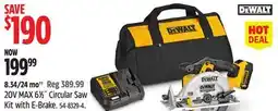 Canadian Tire DEWALT 20V MAX 6 1⁄2˝ Circular Saw Kit with E-Brake offer