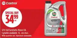 Canadian Tire GTX Full Synthetic Motor Oil offer