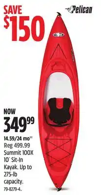 Canadian Tire Pelican Summit 100X Kayak offer