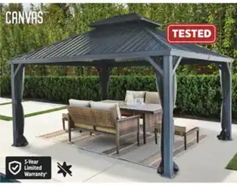 Canadian Tire Canvas Skyline Aluminum Hard-Top Gazebo with Netting offer
