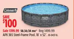 Canadian Tire Coleman APX 365 Steel-Frame Pool offer