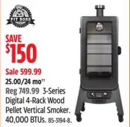 Canadian Tire PIT BOSS 3-Series Digital 4-Rack Wood Pellet Vertical Smoker offer