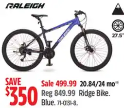 Canadian Tire Raleigh Ridge Bike offer