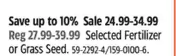 Canadian Tire Selected Fertilizer or Grass Seed offer