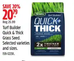 Canadian Tire Turf Builder Quick & Thick Grass Seed offer