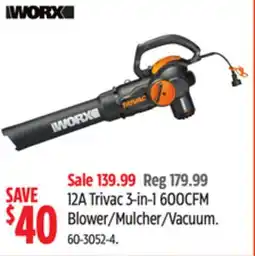 Canadian Tire 12A Trivac 3-in-1 600CFM Blower/Mulcher/Vacuum offer