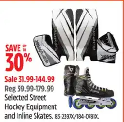 Canadian Tire Selected Street Hockey Equipment and Inline Skates offer