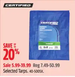 Canadian Tire CERTIFIED Selected Tarps offer