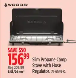 Canadian Tire WOODS Slim Propane Camp Stove with Hose Regulator offer
