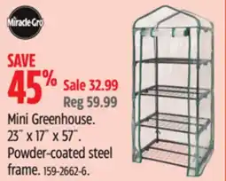 Canadian Tire Miracle-Gro Mini Greenhouse offer