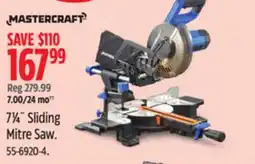 Canadian Tire Mastercraft 7¼ Sliding Mitre Saw offer