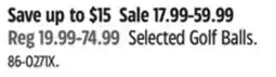 Canadian Tire Selected Golf Balls offer