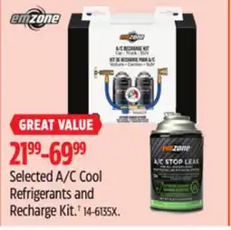 Canadian Tire Selected A/C Cool Refrigerants and Recharge Kit offer