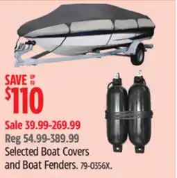 Canadian Tire Selected Boat Covers and Boat Fenders offer