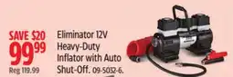 Canadian Tire Eliminator 12V Heavy-Duty Inflator with Auto Shut-Off offer