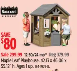 Canadian Tire Backyard Discovery Maple Leaf Playhouse offer