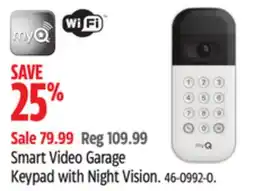 Canadian Tire MyQ Smart Video Garage Keypad with Night Vision offer