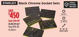 Canadian Tire STANLEY Black Chrome Socket Sets offer