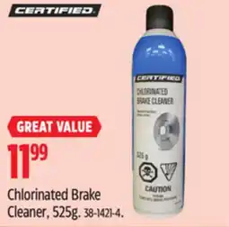 Canadian Tire Certified Chlorinated Brake Cleaner offer