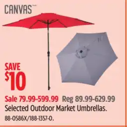 Canadian Tire CANVAS Selected Outdoor Market Umbrellas offer