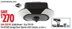 Canadian Tire CHAMBERLAIN 1 HP Belt Garage Door Opener with Camera offer