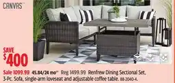 Canadian Tire Renfrew Dining Sectional Set offer