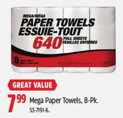 Canadian Tire Mega Paper Towels offer