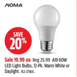 Canadian Tire NOMA LED Light Bulbs offer