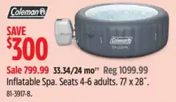 Canadian Tire Inflatable Spa offer