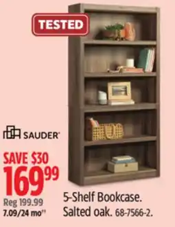 Canadian Tire Sauder 5-Shelf Bookcase offer