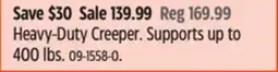 Canadian Tire DEWALT Heavy-Duty Creeper offer